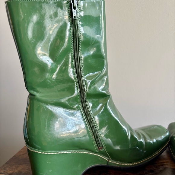 Rockport| Stylish Waterproof Green Women's Wedge Mid-Calf Side Zip Boots Sz 8M - Picture 5 of 8